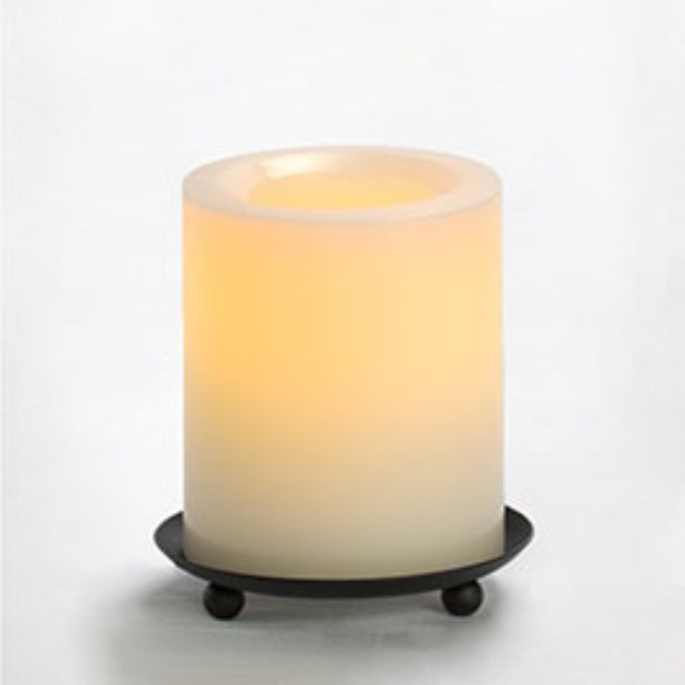 NWT-UNSCENTED Candle Impressions Real Wax Flameless LED 3.25" x 4" Pillar Candle